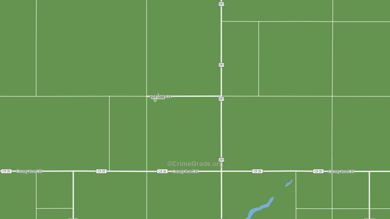 Nortonville, ND Map of Vehicle Theft Rates