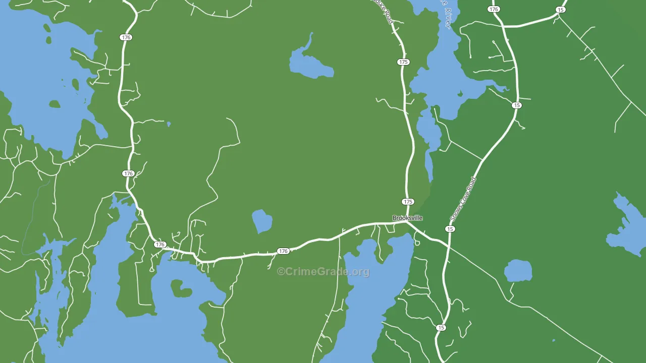 Norumbega, ME Map of Vehicle Theft Rates