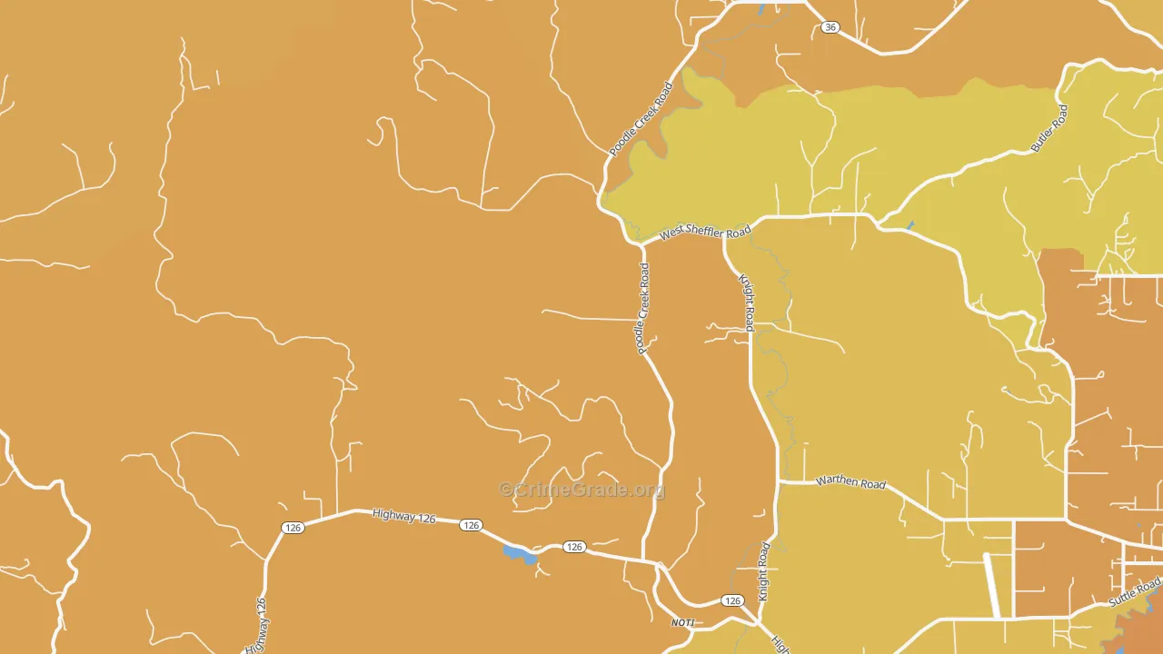Noti, OR Map of Vehicle Theft Rates