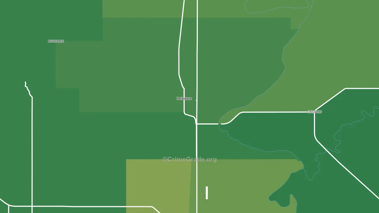 Nowata County, OK Map of Vehicle Theft Rates