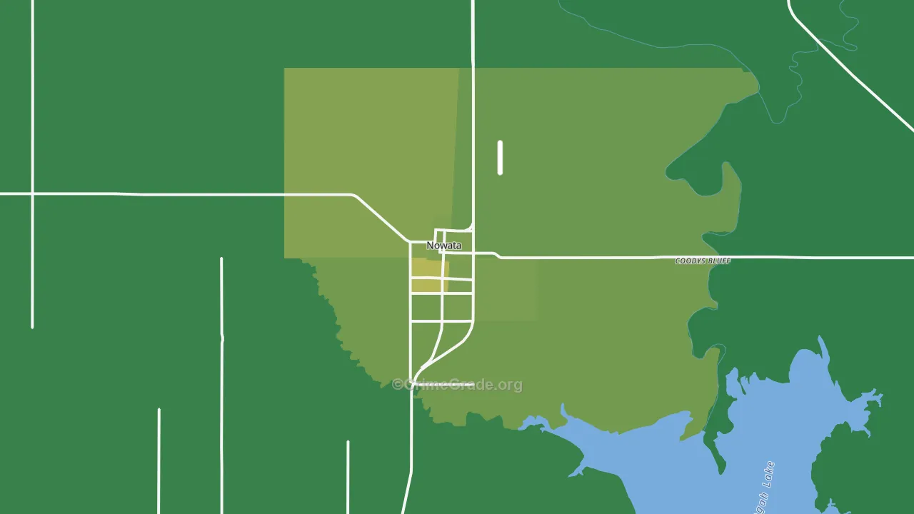 Nowata, OK Map of Vehicle Theft Rates