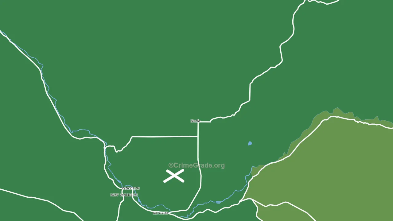 Nucla, CO Map of Vehicle Theft Rates
