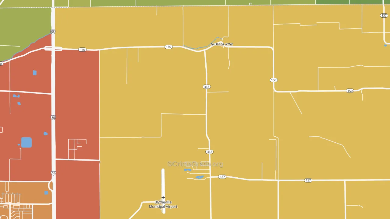 Number Nine, AR Map of Vehicle Theft Rates