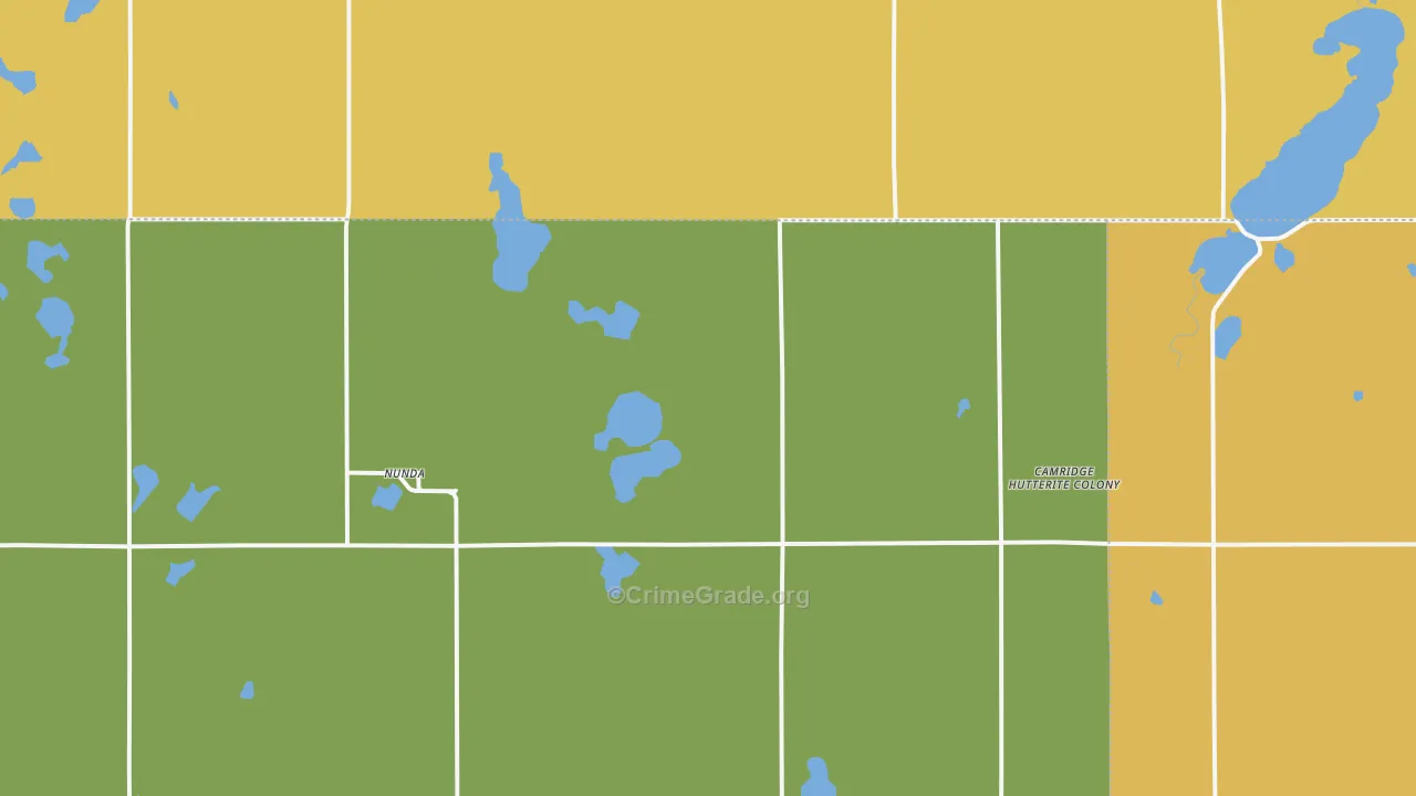 Nunda, SD Map of Vehicle Theft Rates