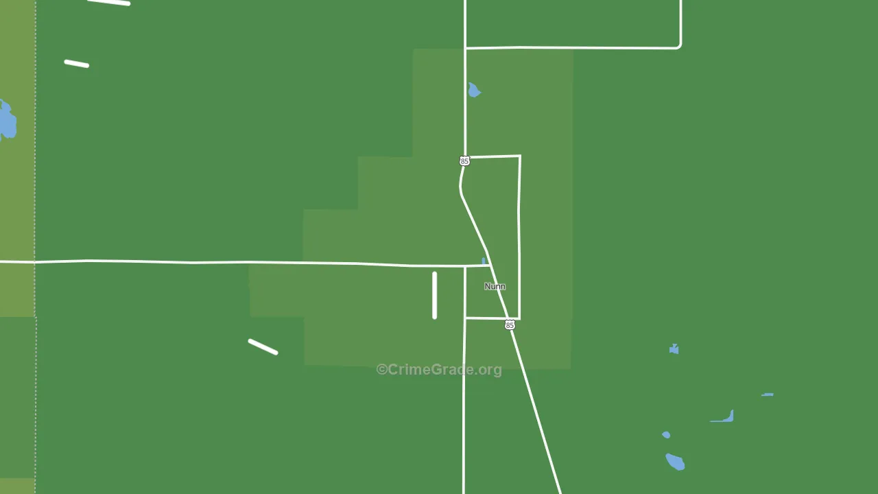 Nunn, CO Map of Vehicle Theft Rates