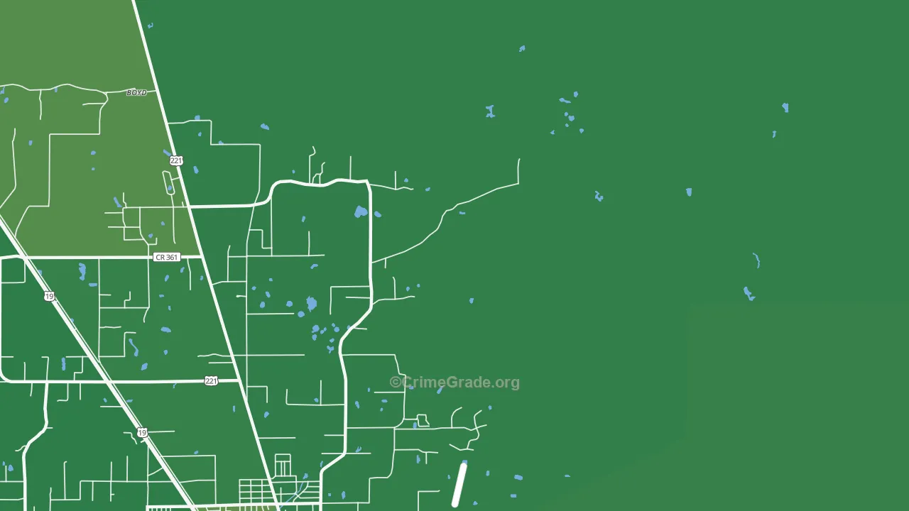 Nutall Rise, FL Map of Vehicle Theft Rates