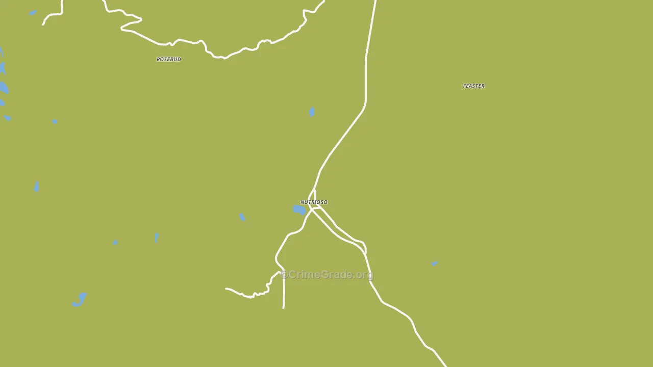 Nutrioso, AZ Map of Vehicle Theft Rates