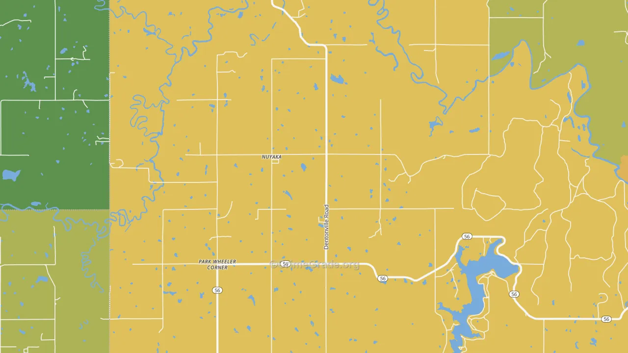 Nuyaka, OK Map of Vehicle Theft Rates