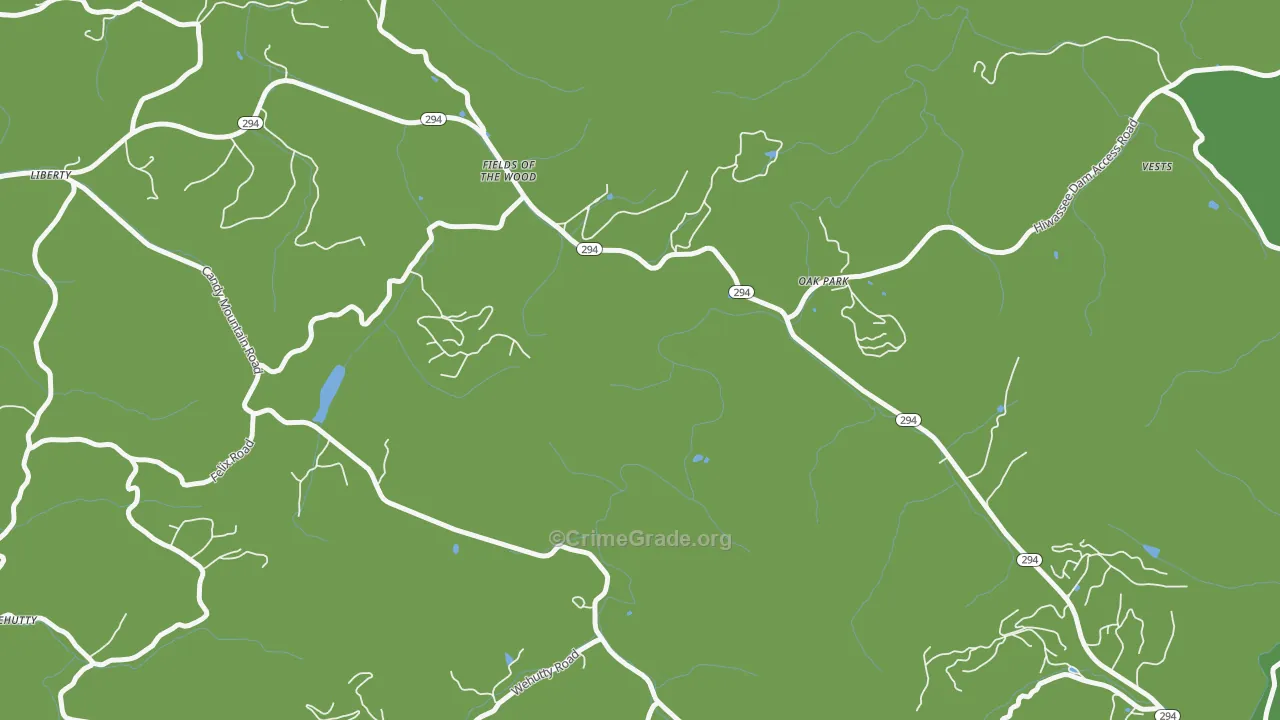 Oak Park, NC Map of Vehicle Theft Rates