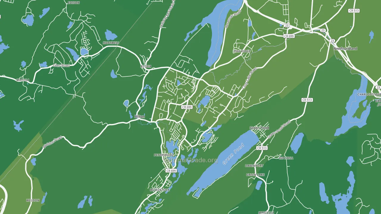 Oak Ridge, NJ Map of Vehicle Theft Rates