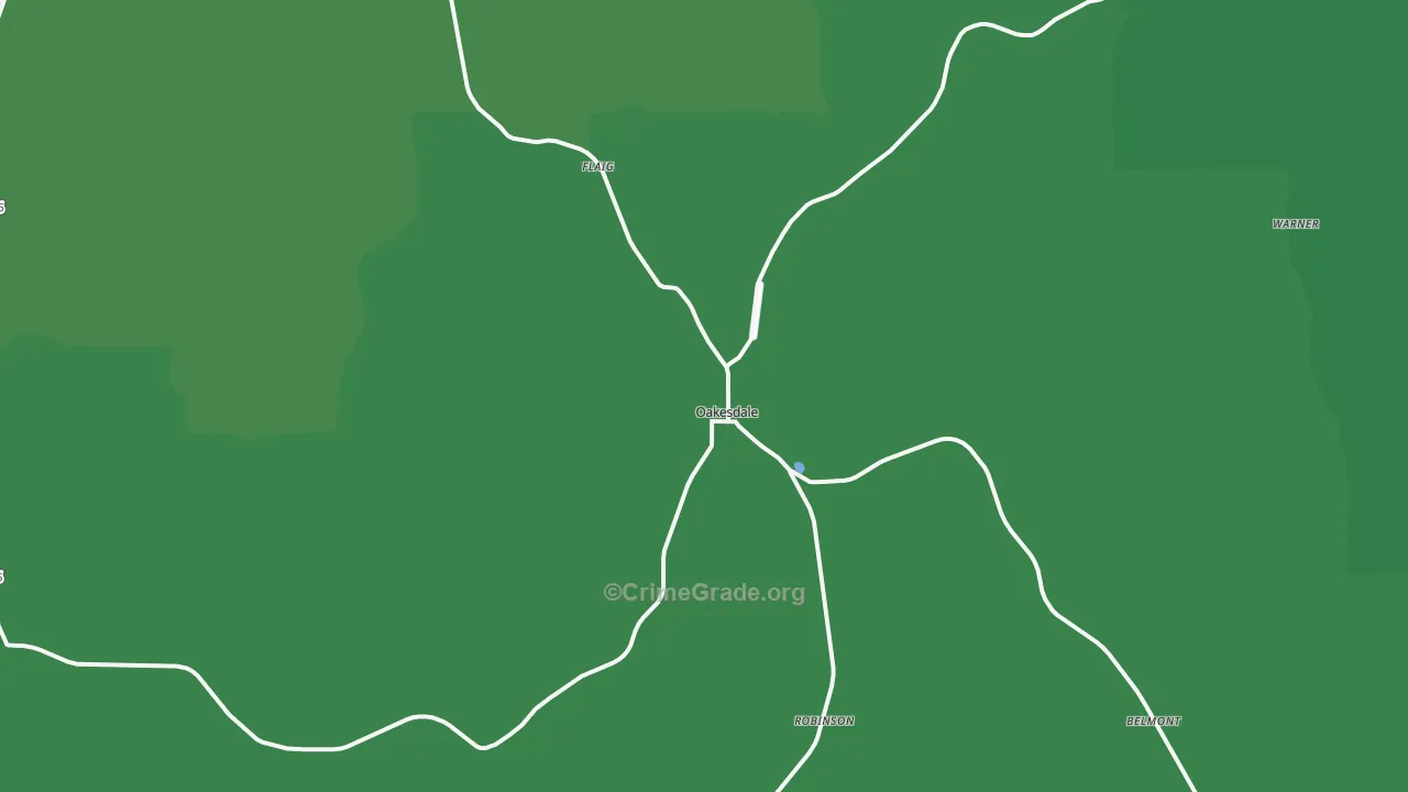 Oakesdale, WA Map of Vehicle Theft Rates
