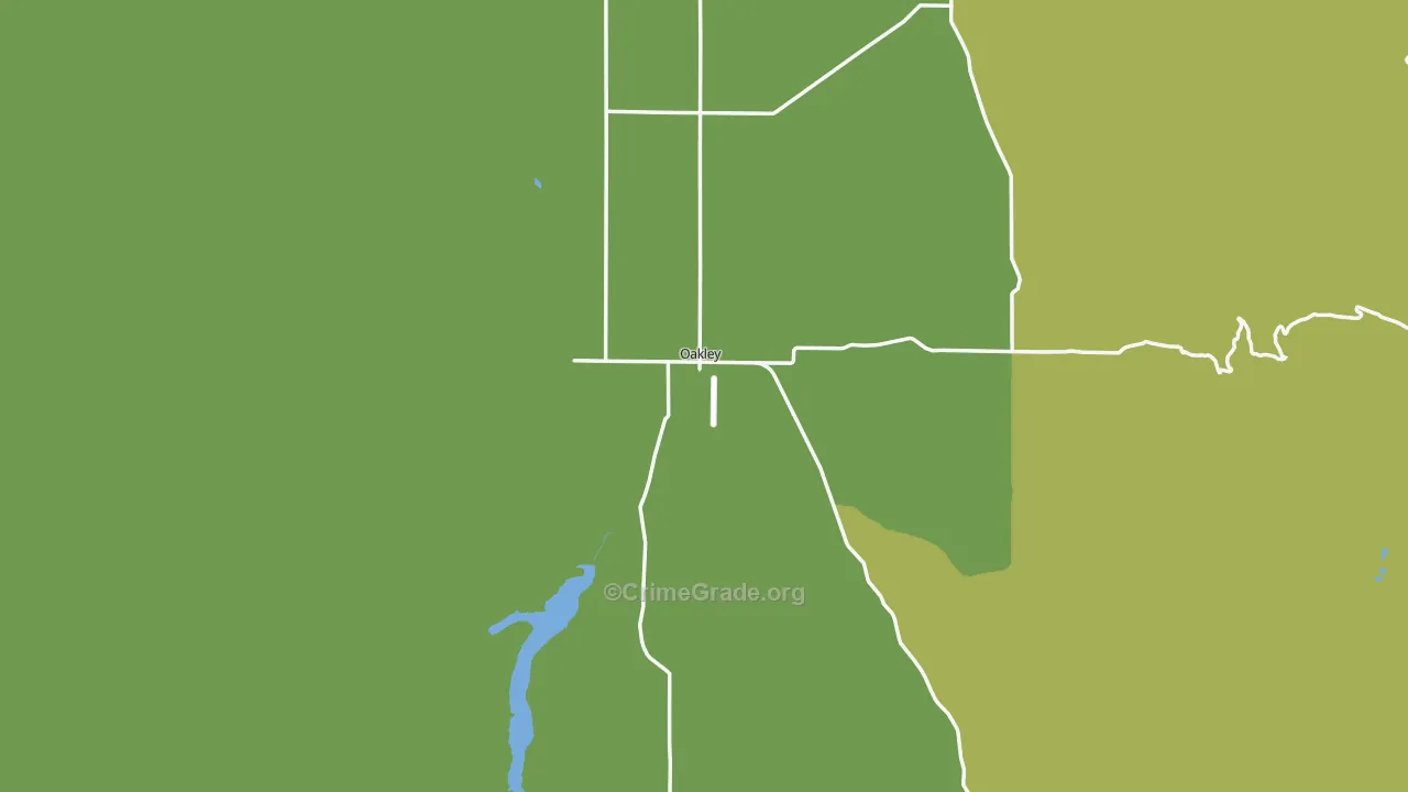 Oakley, ID Map of Vehicle Theft Rates