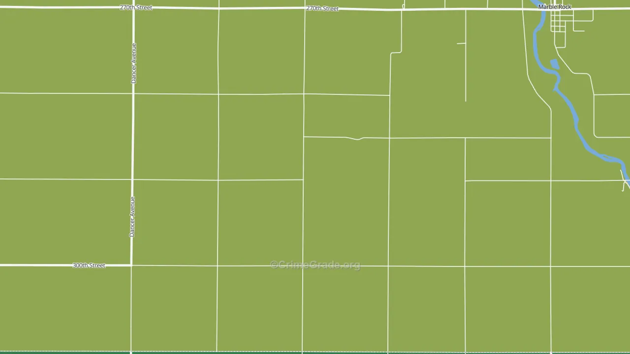 Oakwood, IA Map of Vehicle Theft Rates