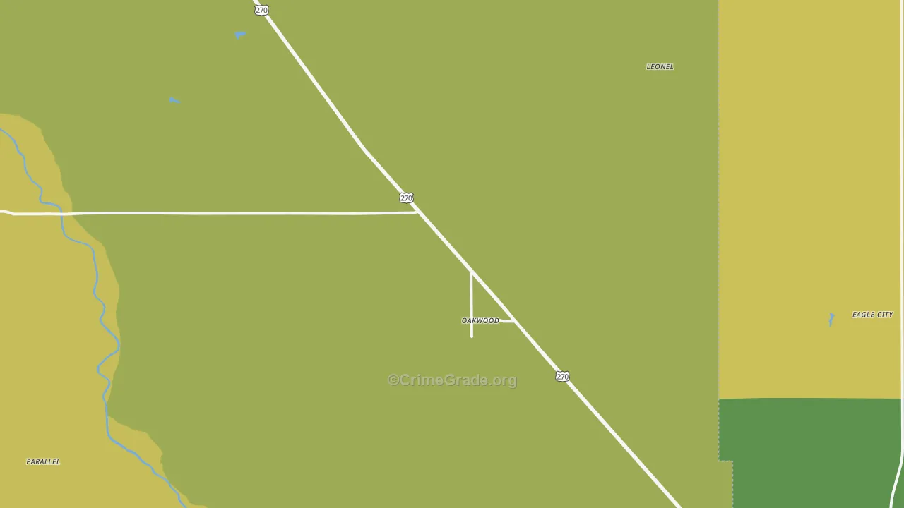 Oakwood, OK Map of Vehicle Theft Rates