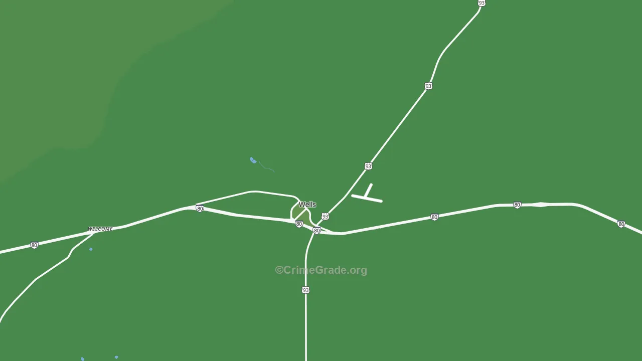 Oasis, NV Map of Vehicle Theft Rates