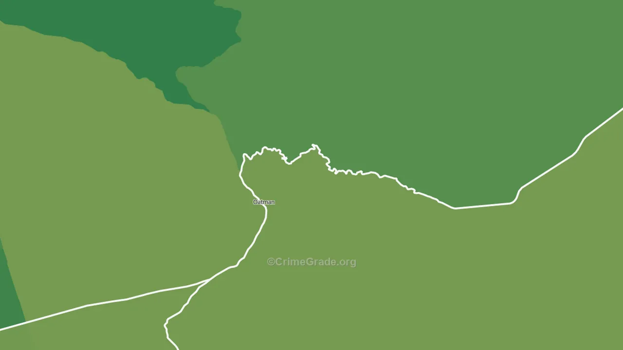 Oatman, AZ Map of Vehicle Theft Rates