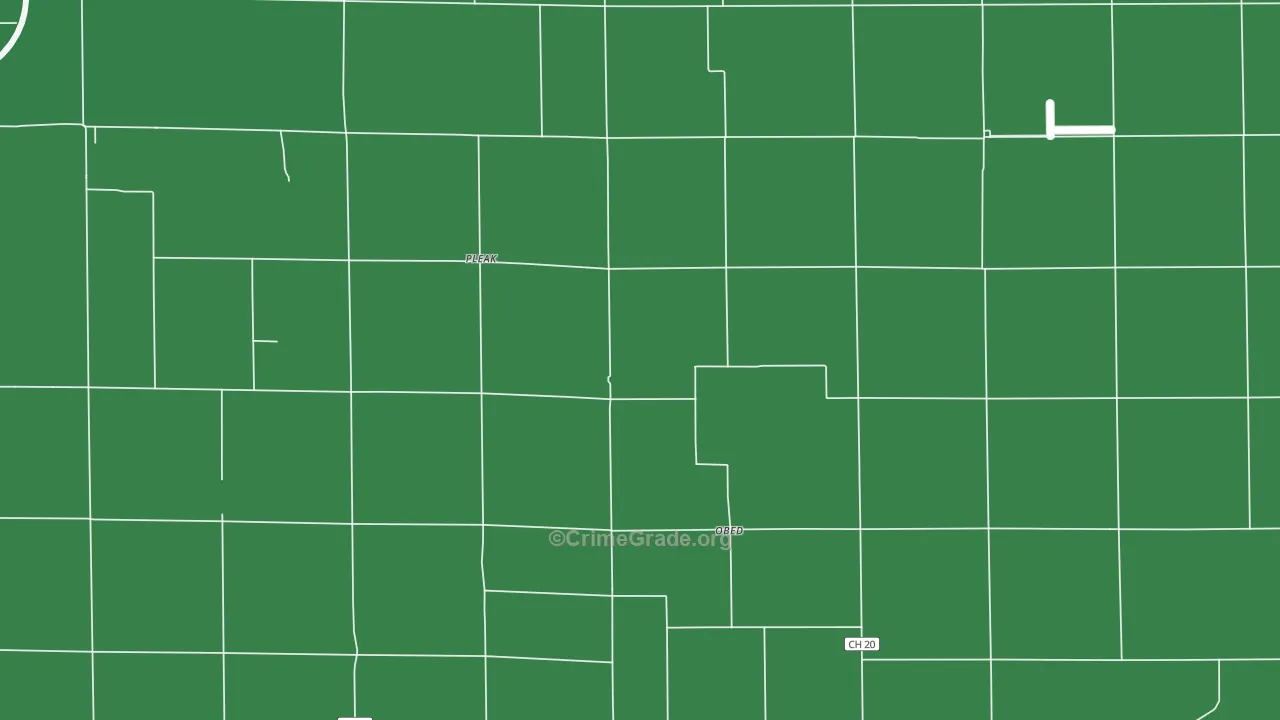 Obed, IL Map of Vehicle Theft Rates