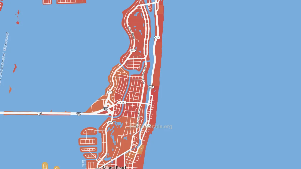 Oceanfront, Miami Beach, FL Map of Vehicle Theft Rates