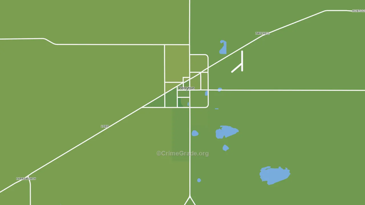 Ochiltree County, TX Map of Vehicle Theft Rates