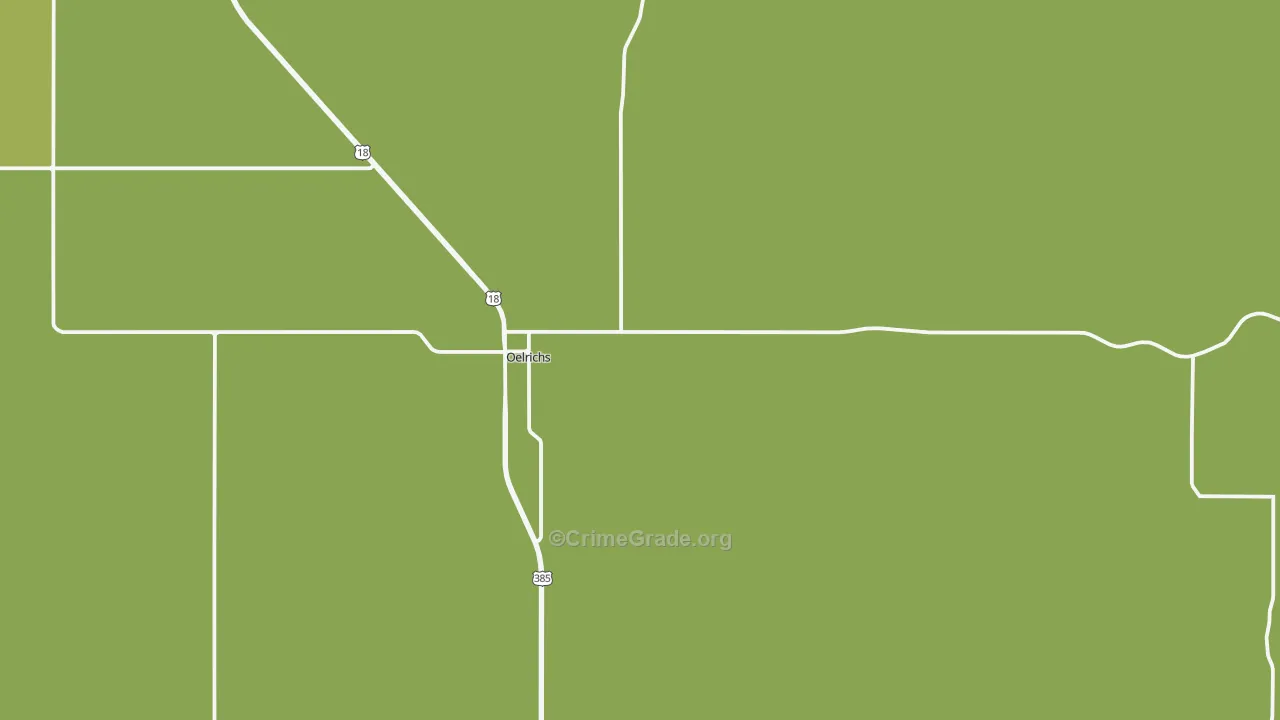 Oelrichs, SD Map of Vehicle Theft Rates