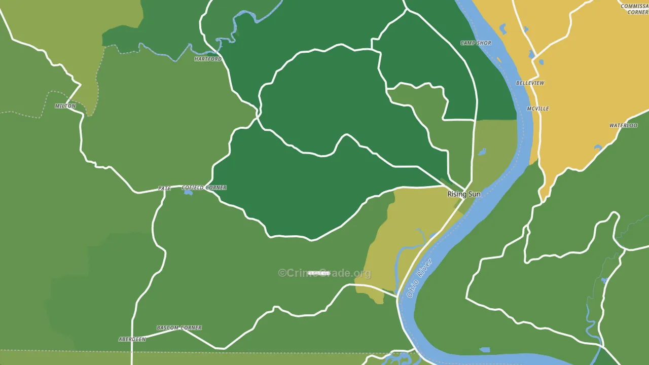 Ohio County, IN Map of Vehicle Theft Rates