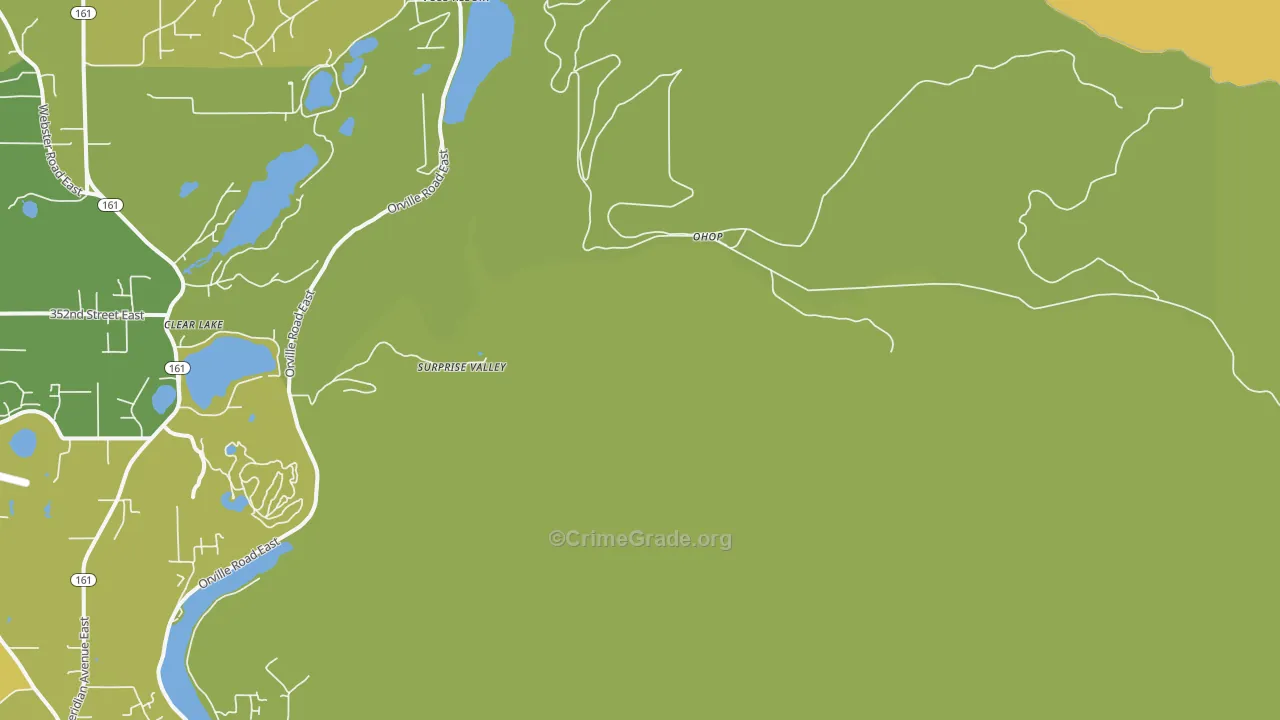 Ohop, WA Map of Vehicle Theft Rates