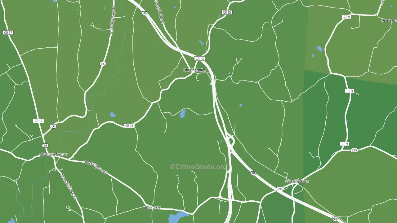 Old Chatham, NY Map of Vehicle Theft Rates