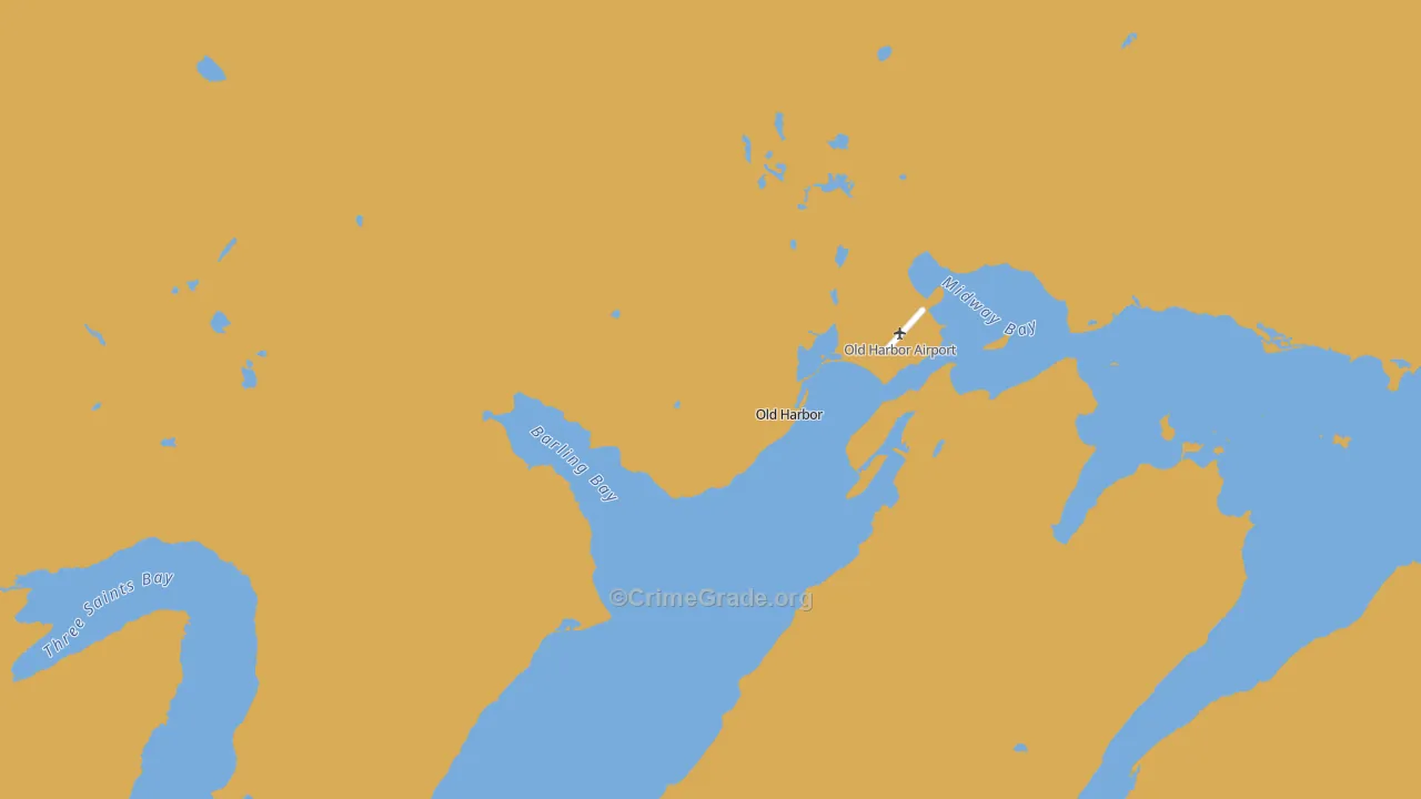 Old Harbor, AK Map of Vehicle Theft Rates