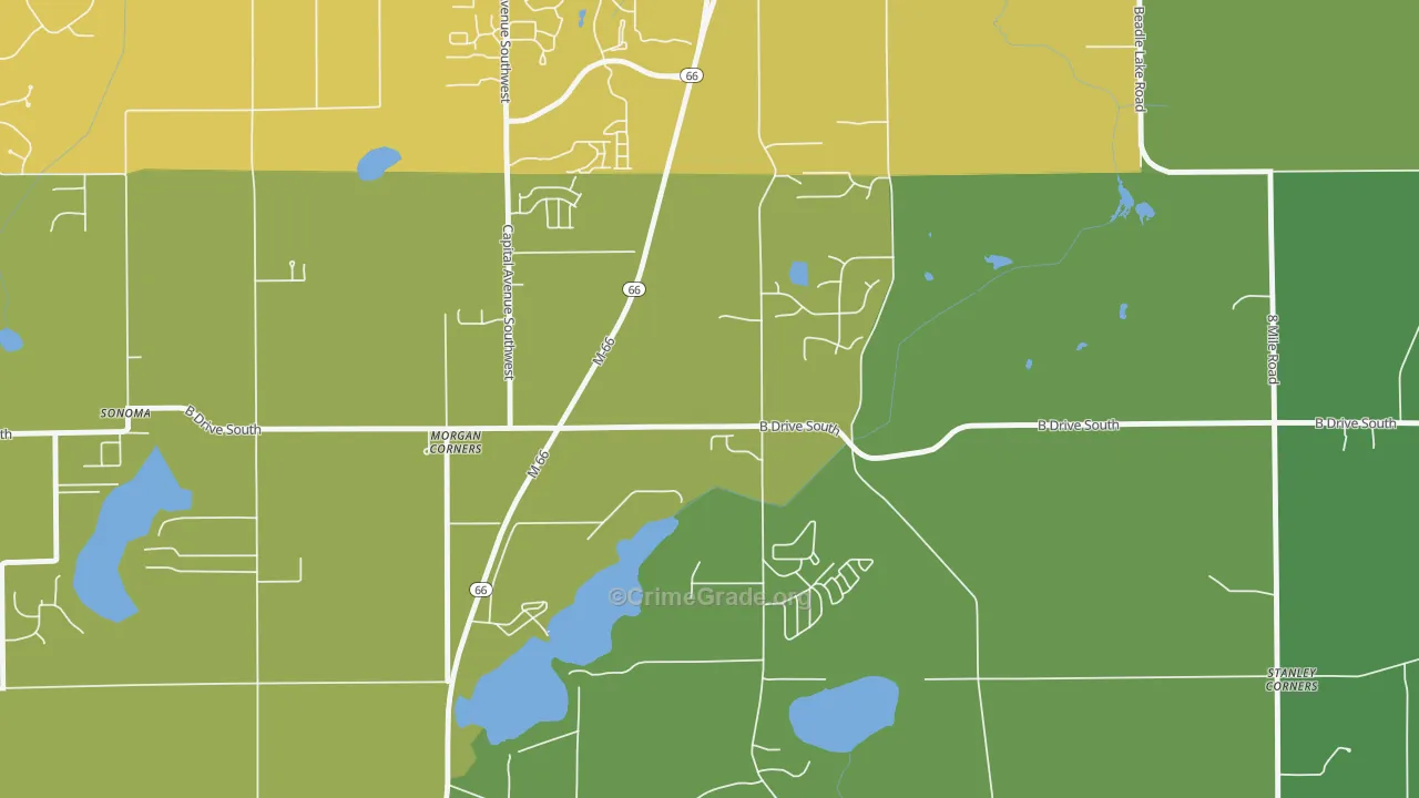 Old Mill Gardens, MI Map of Vehicle Theft Rates