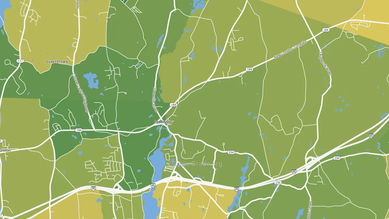 Old Mystic, CT Map of Vehicle Theft Rates