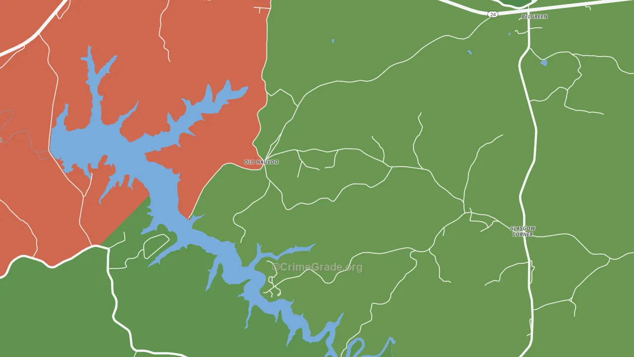 Old Nauvoo, AL Map of Vehicle Theft Rates