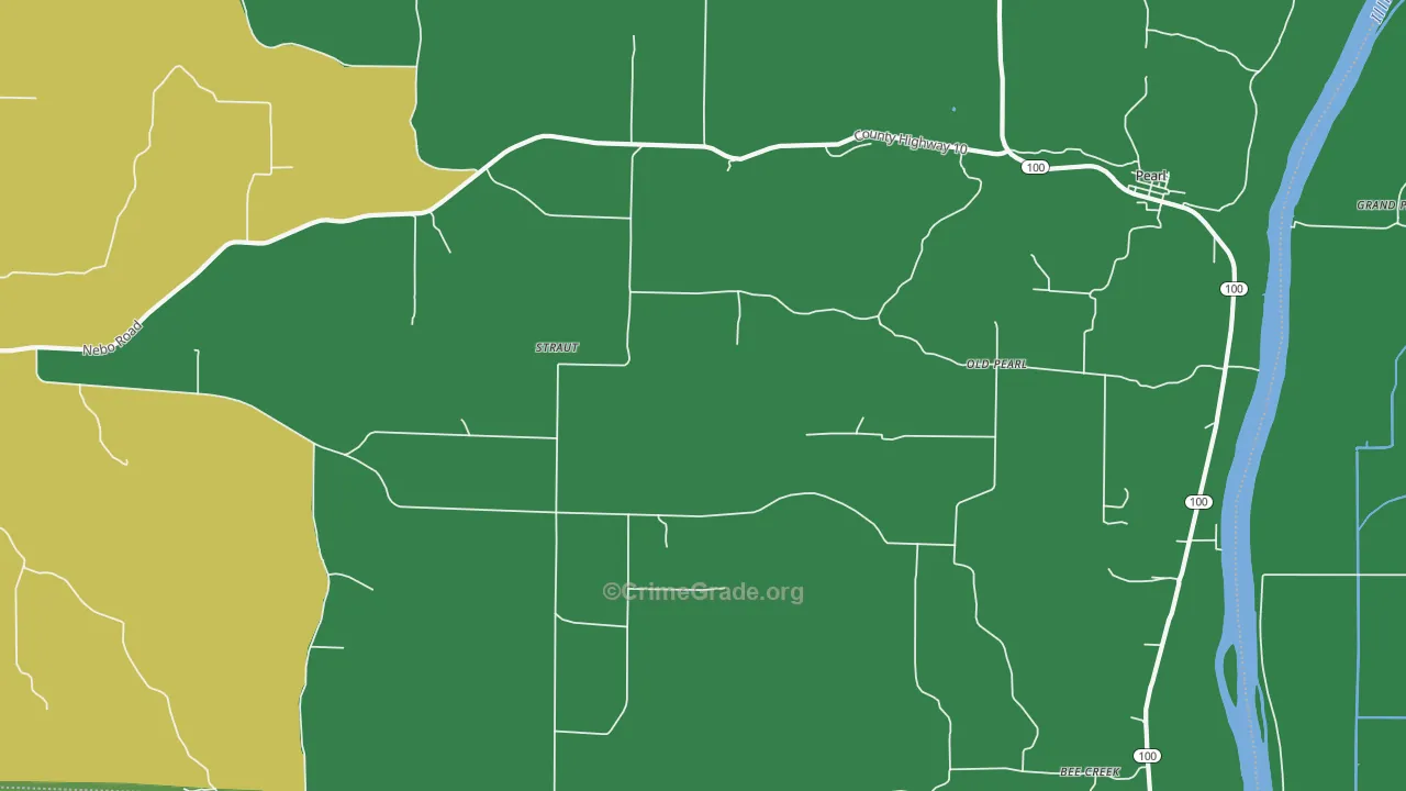 Old Pearl, IL Map of Vehicle Theft Rates