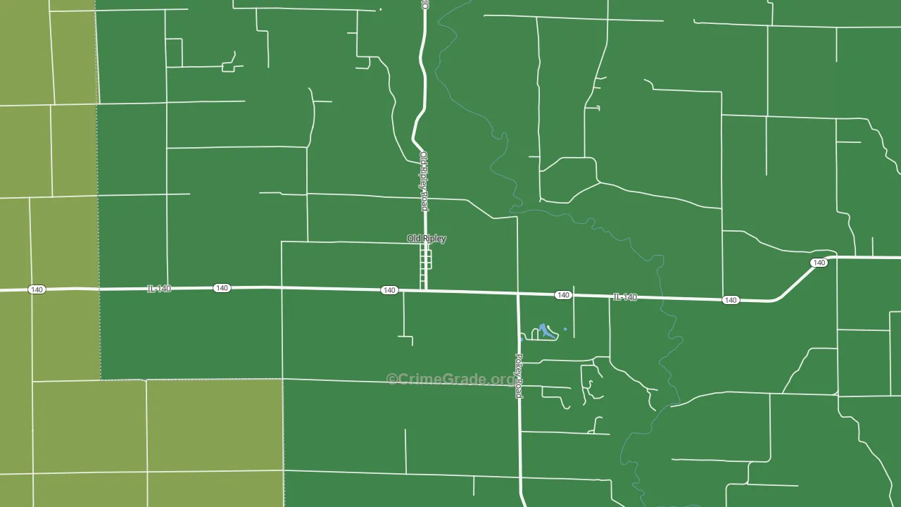 Old Ripley, IL Map of Vehicle Theft Rates