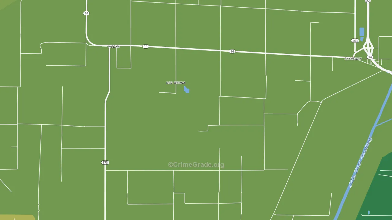 Old Weona, AR Map of Vehicle Theft Rates