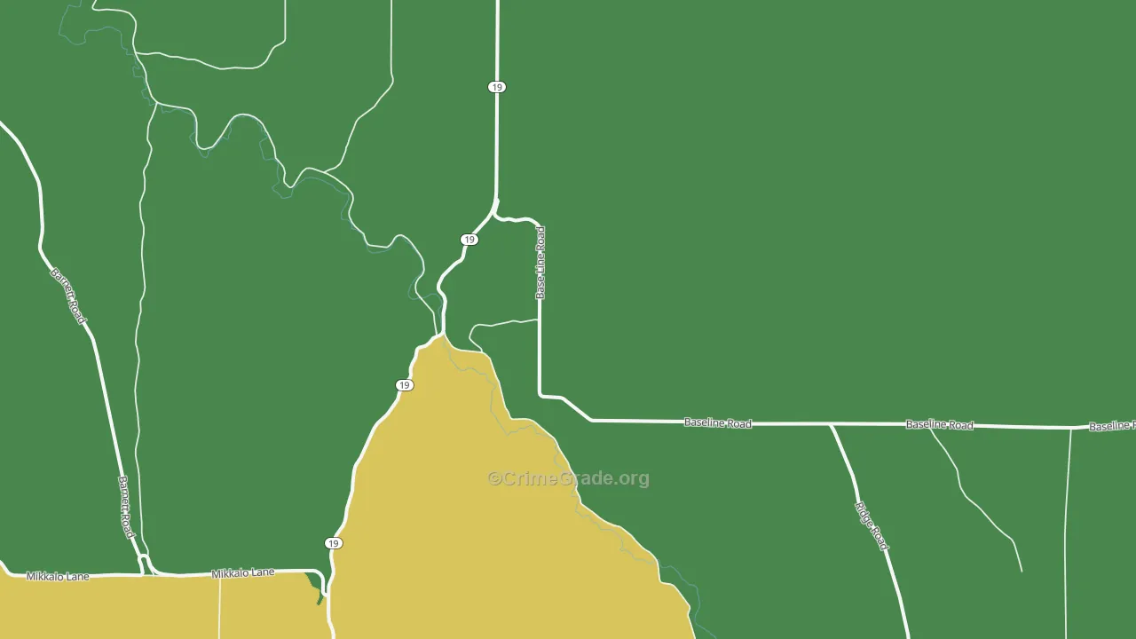 Olex, OR Map of Vehicle Theft Rates