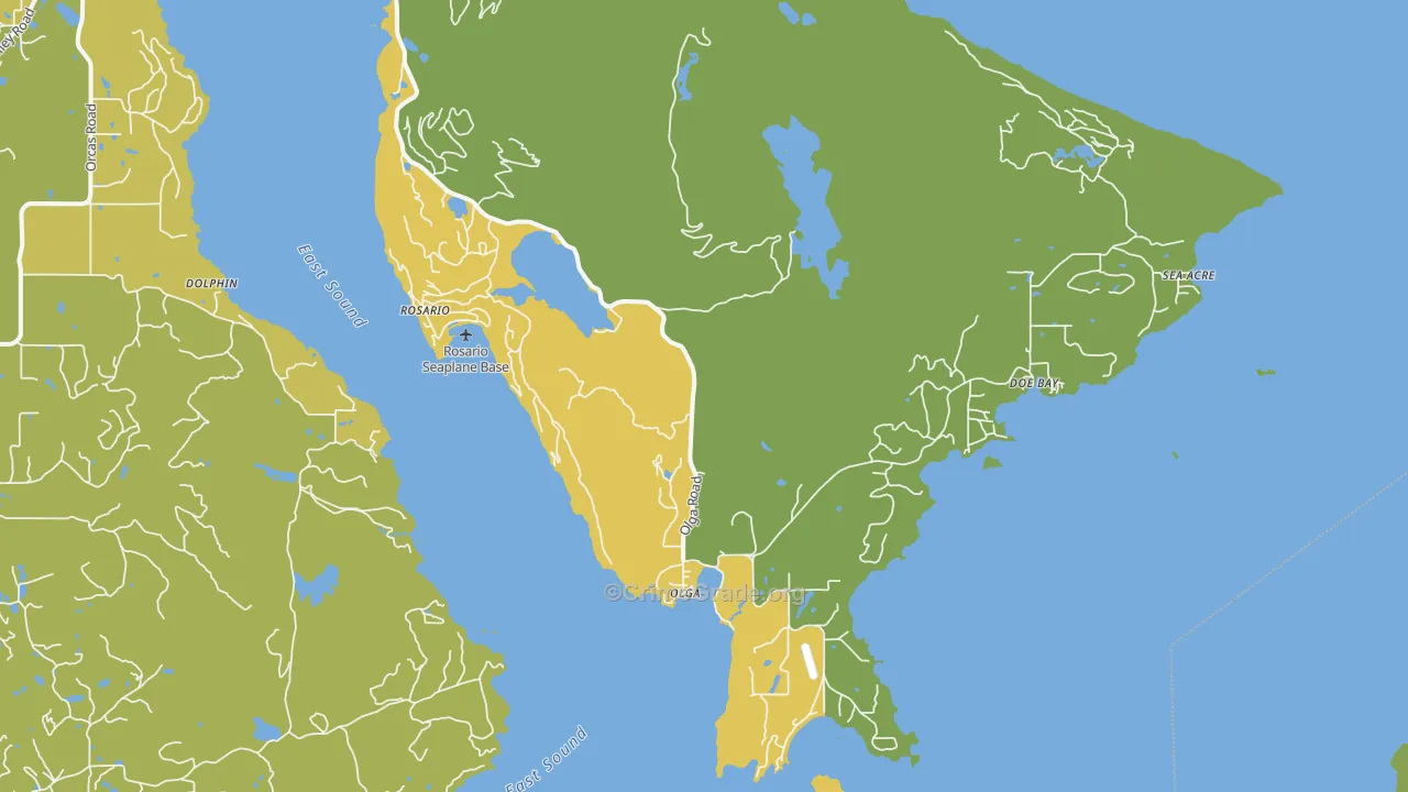 Olga, WA Map of Vehicle Theft Rates