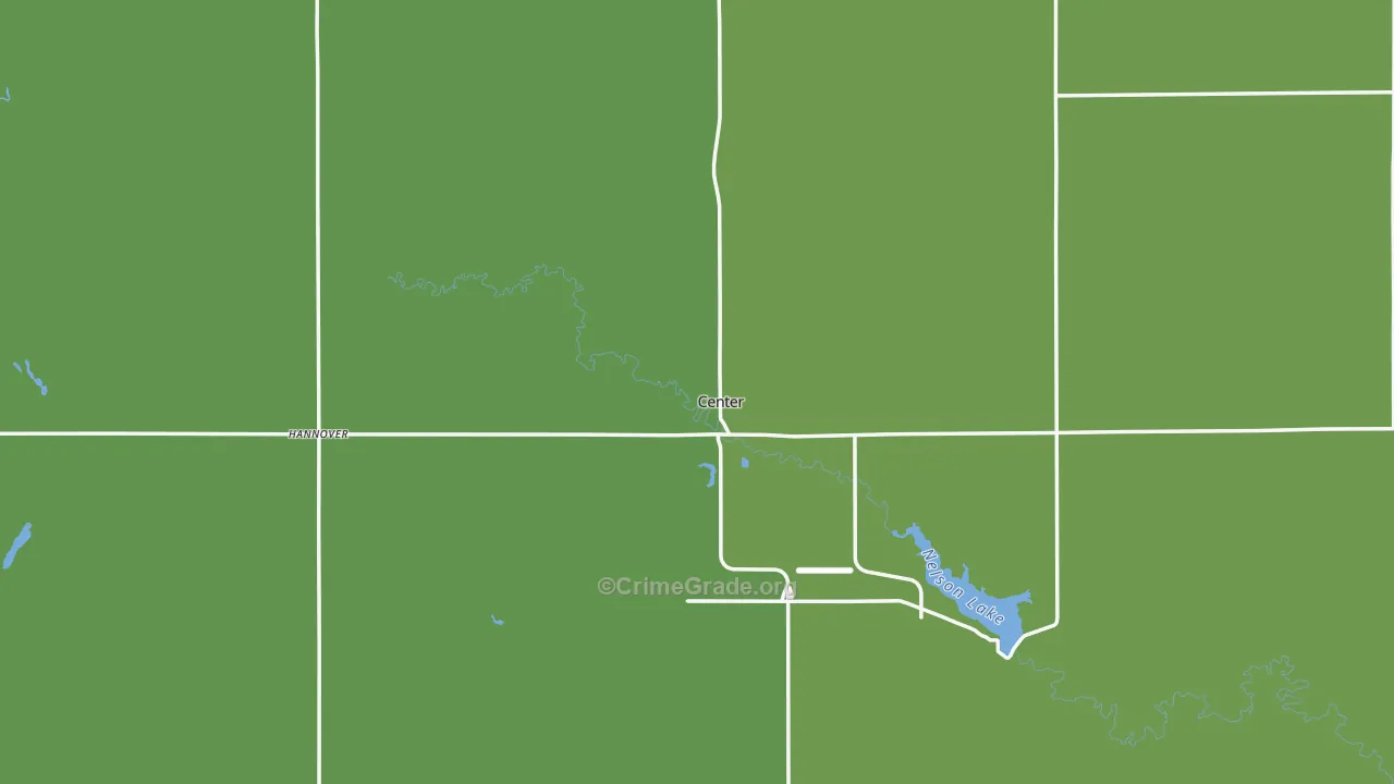 Oliver County, ND Map of Vehicle Theft Rates