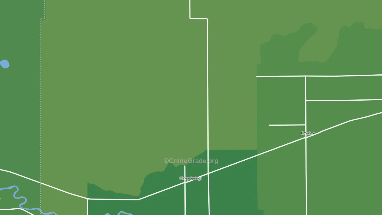 Olney Springs, CO Map of Vehicle Theft Rates