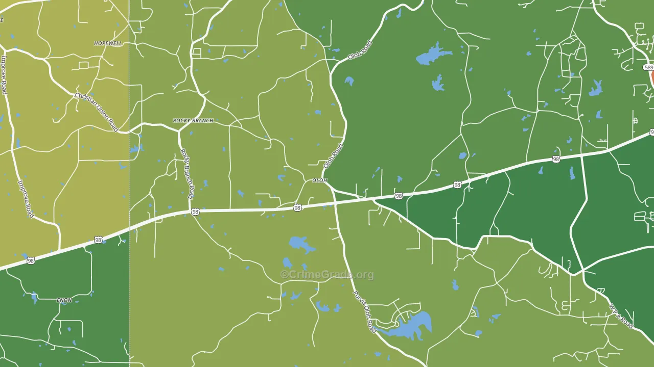 Oloh, MS Map of Vehicle Theft Rates