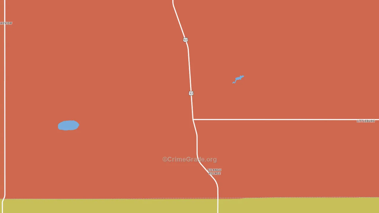 Olsonville, SD Map of Vehicle Theft Rates