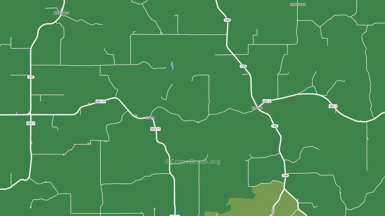Omaha, MO Map of Vehicle Theft Rates