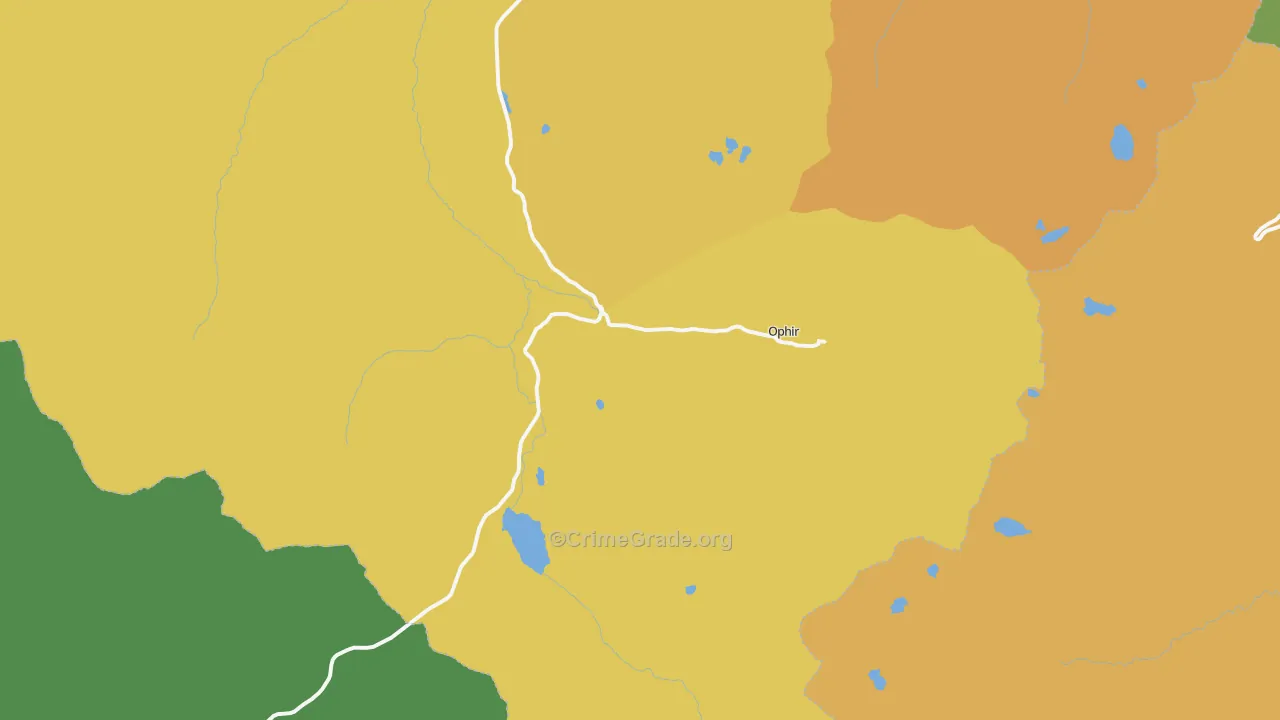 Ophir, CO Map of Vehicle Theft Rates