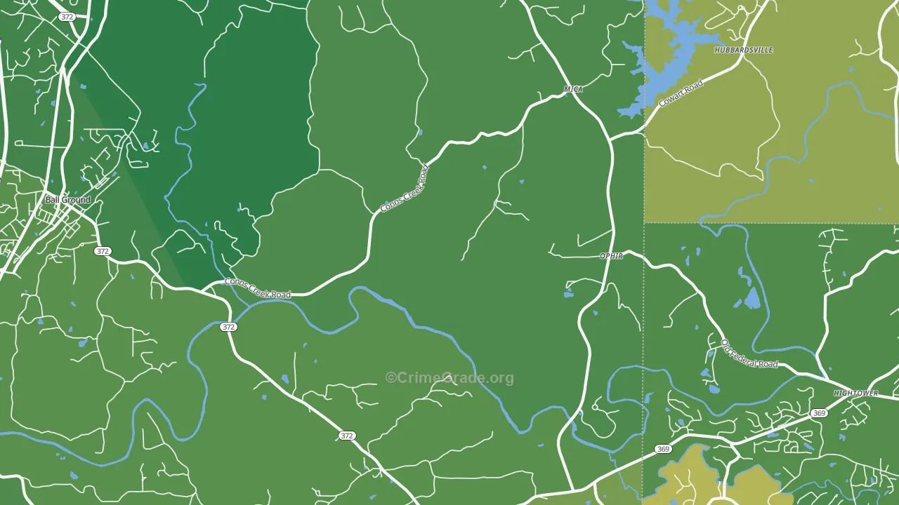 Ophir, GA Map of Vehicle Theft Rates