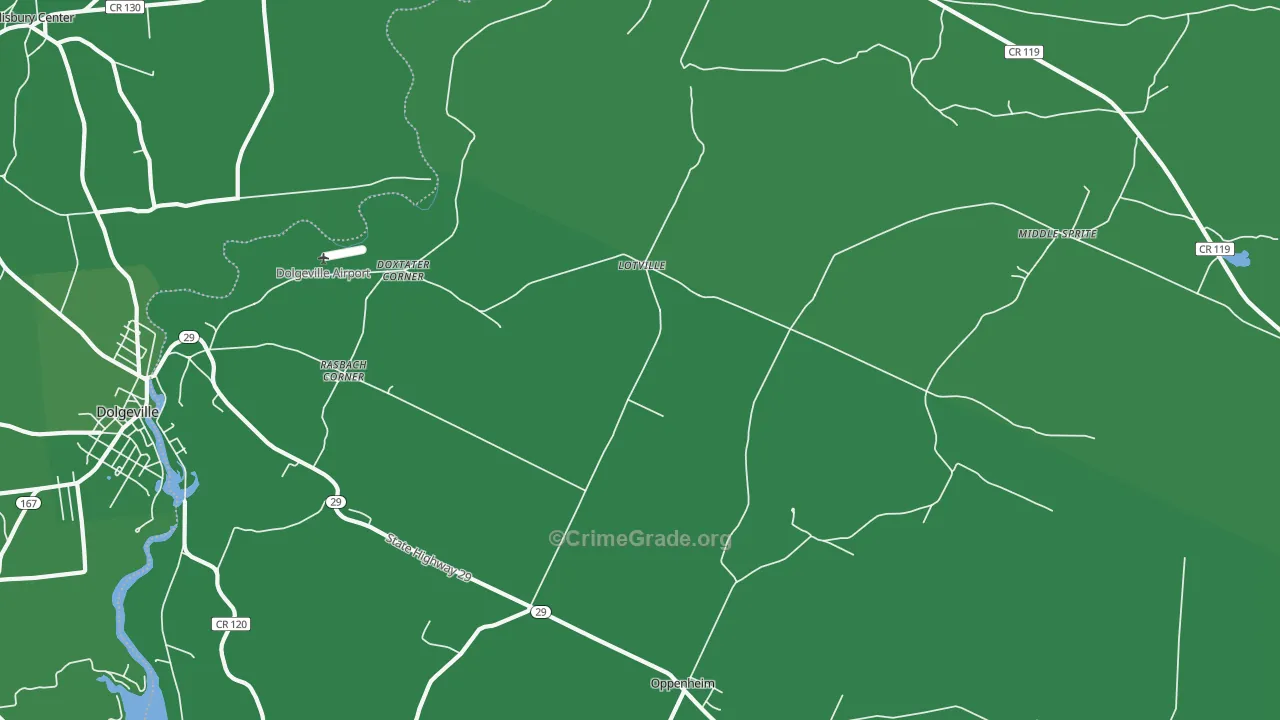 Oppenheim, NY Map of Vehicle Theft Rates