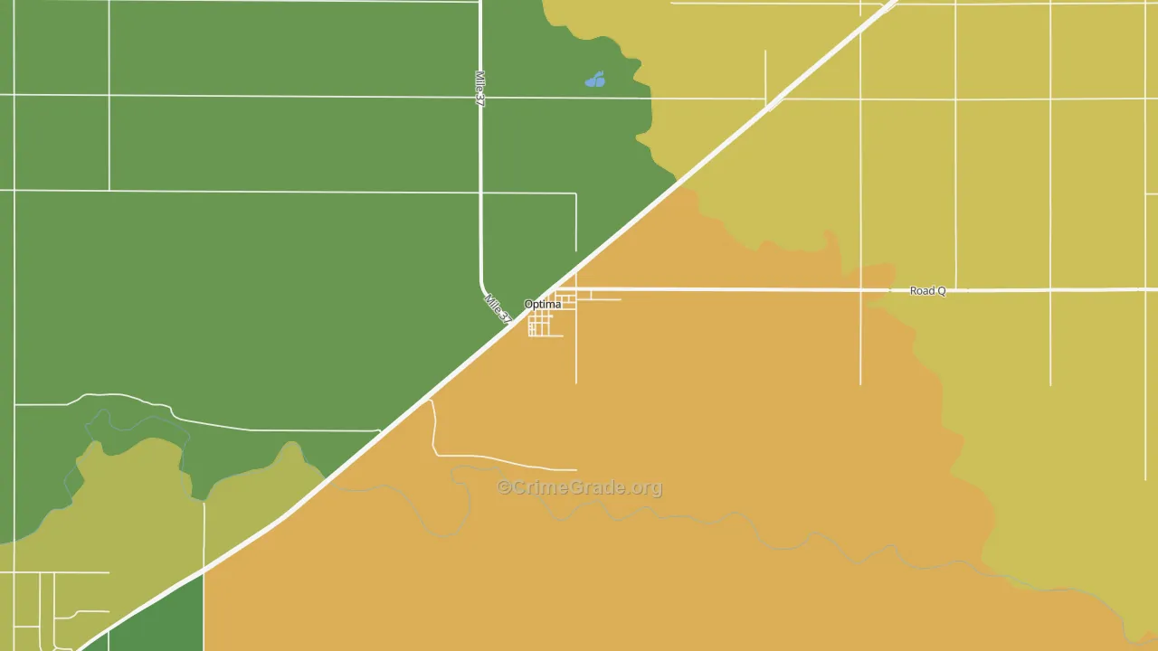 Optima, OK Map of Vehicle Theft Rates
