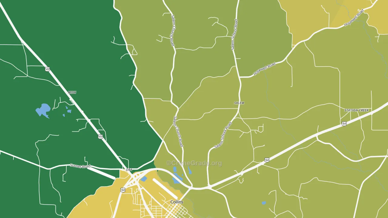 Ora, MS Map of Vehicle Theft Rates