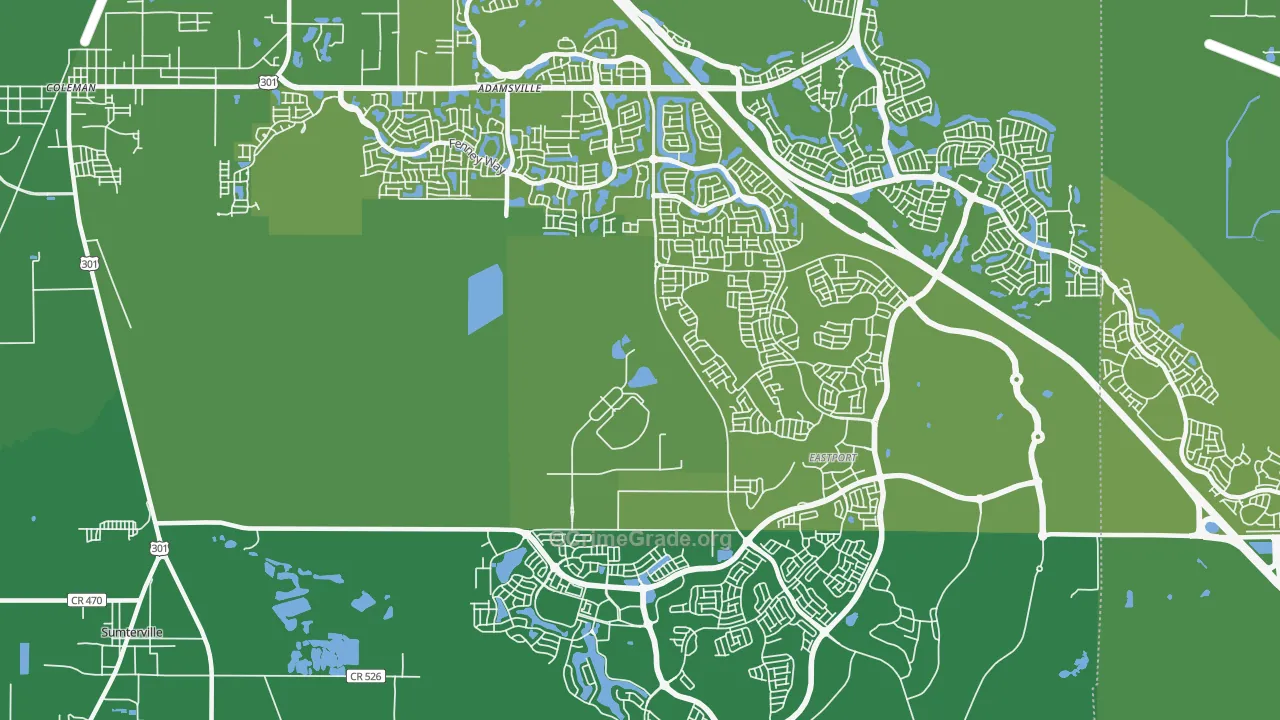 Orange Home, FL Map of Vehicle Theft Rates