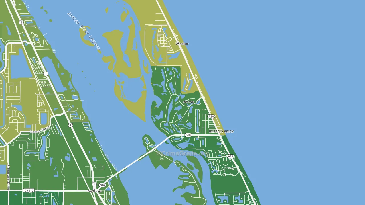 Orchid, FL Map of Vehicle Theft Rates