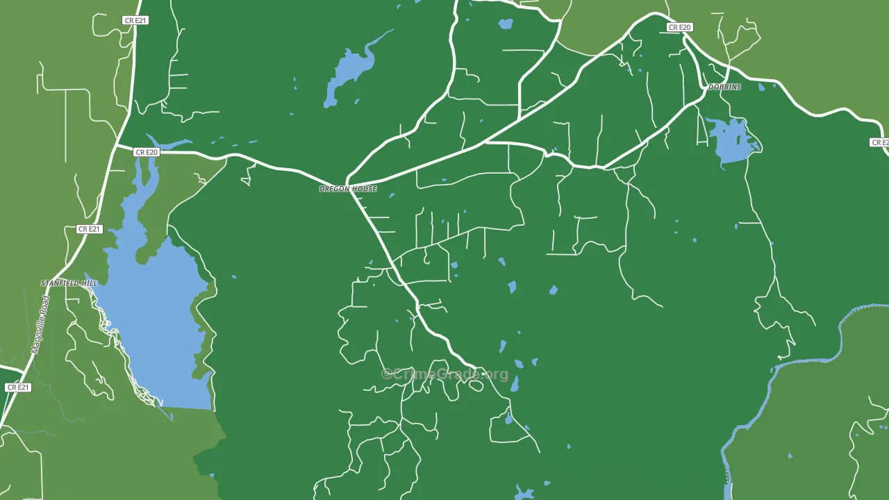 Oregon House, CA Map of Vehicle Theft Rates