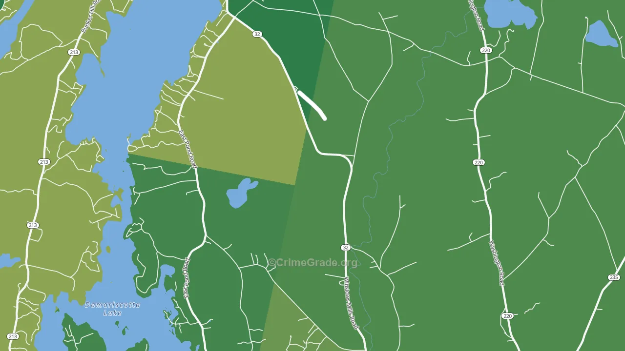 Orffs Corner, ME Map of Vehicle Theft Rates